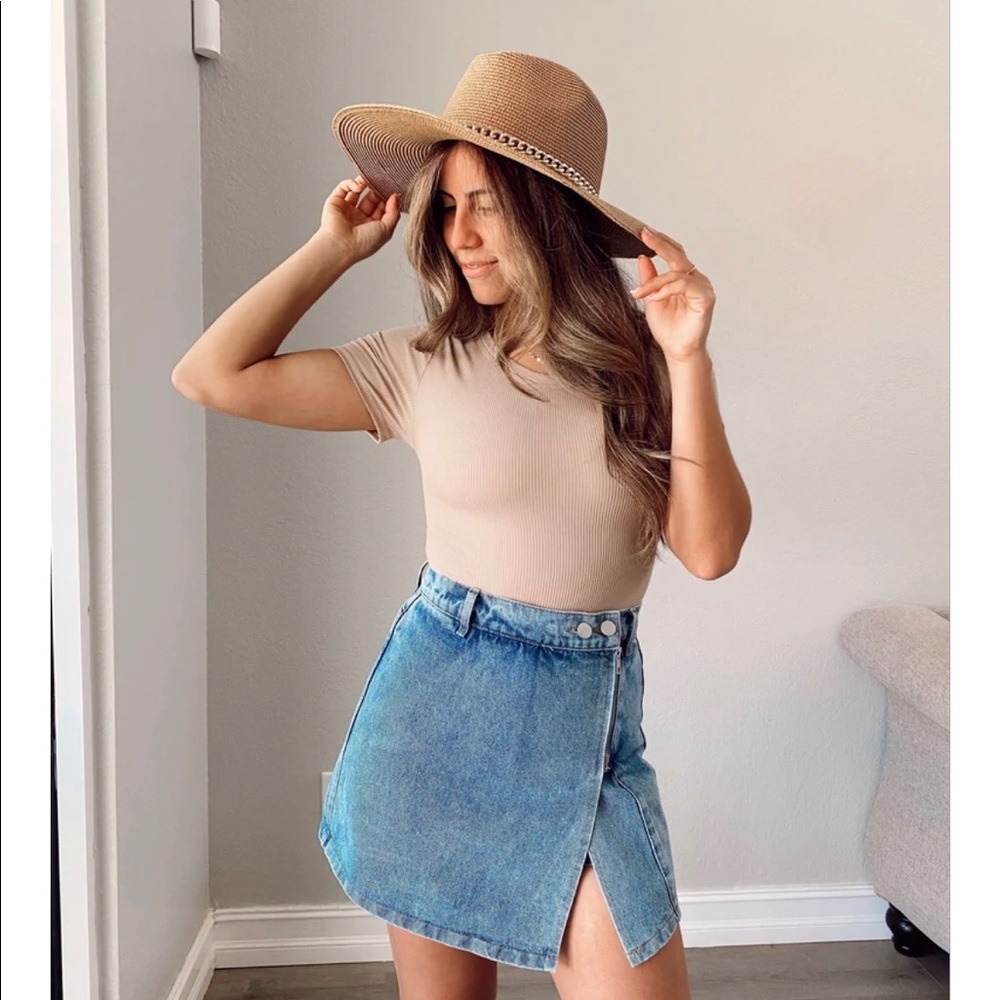 Denim skort